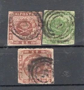 DÄNEMARK, YV # 8-9-10, GEBRAUCHT, CV. 240 Euro, sehr schön - Bild 1 von 1