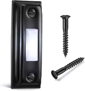 Dreyoo Metal Doorbell Push Button, Heavy Duty Door Bell Wired Black - Picture 1 of 3