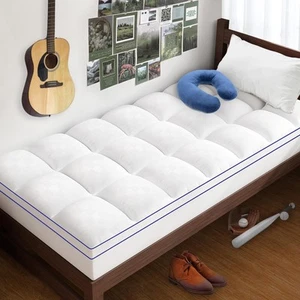 XL Mattress Topper for College Dorm Room Extra Thick Pillow Top Twin Extra Long - Picture 1 of 7