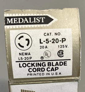 SLATER L-5-20-P NEMA L5-20P LOCKING MALE CORD END 20A 125V - Picture 1 of 4