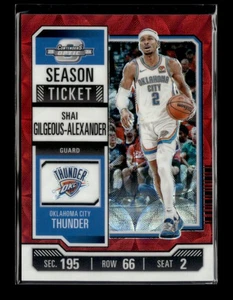 Shai Gilgeous-Alexander 2023-24 Contenders Optic Red International Season Ticket - Bild 1 von 2