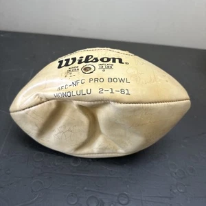 Fútbol americano firmado por el Pro Bowl de la NFL 1981 30+ firmas - Imagen 1 de 11