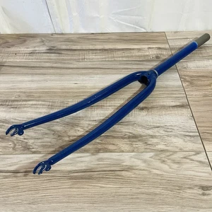 Chromoly 700c Road Fork 1-Inch Threadless Blue  264mm Long Steerer - Picture 1 of 14