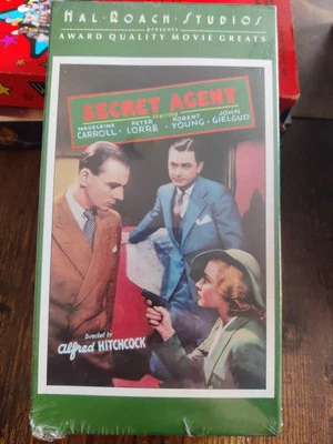 Alfred Hitchcock The Secret Agent VHS VCR Tape Movie NR New OOP Sealed 1956 1985 Foto 1 de 4