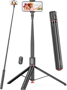 Support Téléphone Portable Professionnel 68" + Support Trépied Appareil Photo Télécommande Selfie Stick US - Photo 1 sur 12