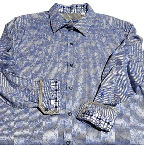 Robert Graham Men LongSleeve ButtonUp Shirt Sz L Art Flip Cuff Party Preppy NWOT - Picture 1 of 12