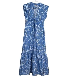 Steve Madden Kleid Gr. Small blau mit Blumen - Bild 1 von 6