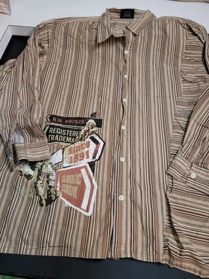 Southpole Product Men's Long Sleeve 100% Cotton Striped Dress Shirt 2XL - Image 1 of 4