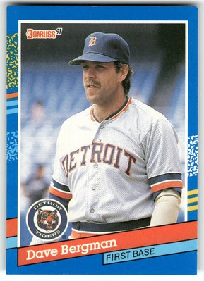 Dave Bergman 1991 Donruss Baseball Excellent - Image 1 of 2