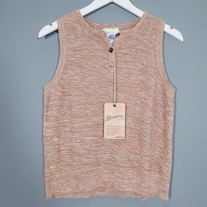 BNWT NEW MANTARAY 10 LADIES TANK KNIT NATURAL TOP Vest Warm B70 - Picture 1 of 10