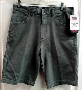 DICKIES MENS FLEX UTILITY SHORTS 32 REGULAR FIT 11" INSEAM DARK GRAY 5 POCKET - Picture 1 of 6