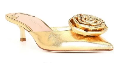 Antonio Melani x Jennifer Sumko Oro Jensy Flor Mulas Gatito Tacón Rosa 3D Foto 1 de 4
