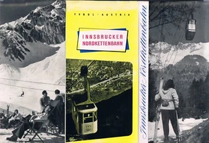 BROCHURE Innsbrucker Nordkette Cable Car 1954 plus ticket TIROL AUSTRIA  - Picture 1 of 4