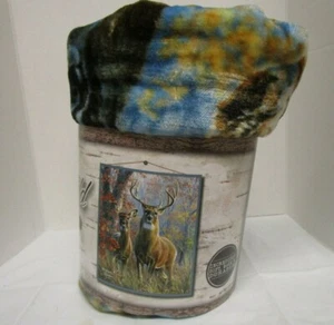 Everwild Deer Forest Monarch Plüsch Überwurf Decke 50x60 Abraham Hunter - Bild 1 von 6