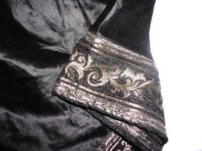 J КОРОЛЕВА WINDHAM ЧЕРНЫЙ БАРХАТ ГРАФИТ ЖАККАРД КАЛИФОРНИЯ КОРОЛЬ ЮБКА ДЛЯ КРОВАТИ ЮБКА - Изображение 1 из 4