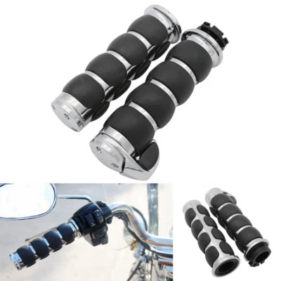 Motorcycle 1" Handle Bar Hand Grips For Harley Davidson Road King Softail Custom - Image 1 of 4