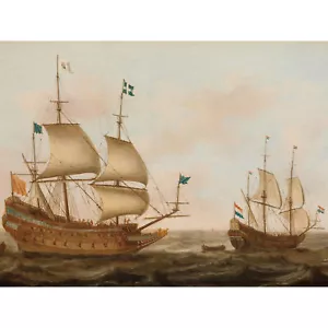 Loef A Dutch Warship XL Wall Art Canvas Print - Picture 1 of 6