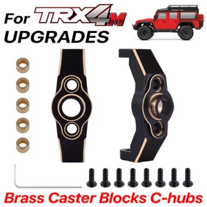 2x Messingblöcke C-Hubs Laufrollen Gegengewicht für Traxxas TRX4M 1/18 RC Auto - Picture 1 of 10