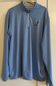 Pebble Beach Golf Shirt Pullover Men L Blue Performance Tech 1/4 Zip Long Sleeve - Picture 1 of 10