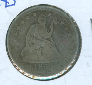 1853 PFEILE UND STRAHLEN FREIHEIT SITZEND VIERTEL - ZIRKULIERT - Bild 1 von 2