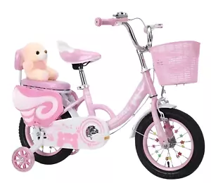 Stabilizzatore rimovibile bicicletta 12/14/16 pollici bambini bambina viola bicicletta ciclismo - Foto 1 di 1