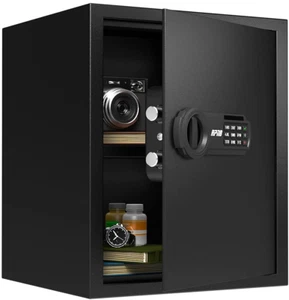 Deluxe Safe Lock Box Money Digital Keypad Steel Home Office Hotel Jewelry Cash - Picture 1 of 18