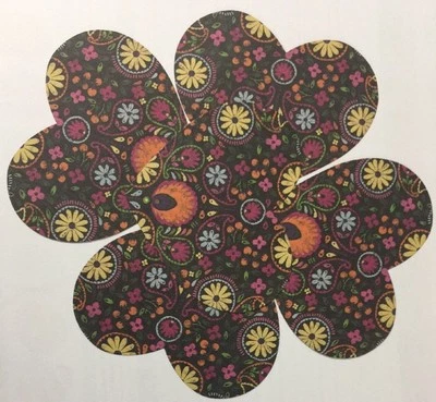 Cartulina troquelada (20 piezas) K&Company •Flores•• CHALK IT NOW,PATTERN & BLACK HEART Foto 1 de 4