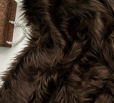 BIANNA Faux Fur Fabric by the yard or pre-cut pieces, Soft Silky Long Pile Hair - Image 1 of 4