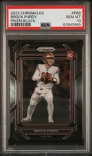 2022 Panini Chronicles Prizm Black #pb8 Brock Purdy Rookie PSA 10 Gem Mint 49ers