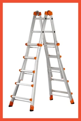 Scala Telescopica in Alluminio Pieghevole da Lavoro Gradini Pioli 5 5 Gierre 5m - Immagine 1 di 4