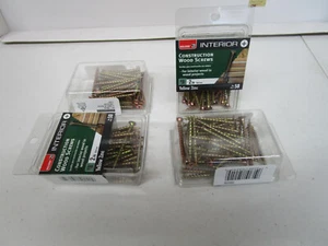 TORNILLOS DE MADERA INTERIORES BULLDOG #8x2in 4 CAJAS 50 piezas CADA CAJA AMARILLO ZINC - Imagen 1 de 4