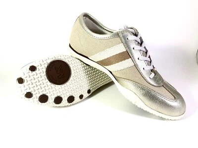 Nuevos zapatos MK Michael Kors Jet Set Sprinter de lona para mujer, talla 5,5, color nude Foto 1 de 4