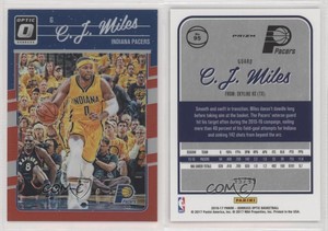 2016-17 Panini Donruss Optic Red Prizm /99 CJ Miles #95