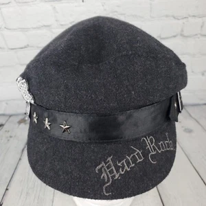 CAPPELLO BIKER HARD ROCK CAFE ALL IS ONE NERO LANA E POLI BERRETTO taglia unica adatto alla maggior parte - Foto 1 di 10