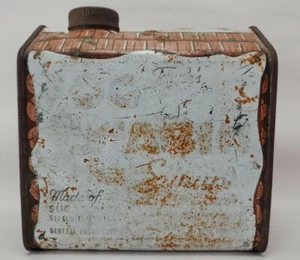 ANTIKE ANHÄNGER LOG KABINE SIRUP DOSE LITHO DOSE ALLGEMEINE LEBENSMITTEL NEW YORK NY 24oz - Bild 1 von 9