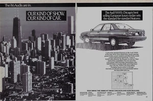 1986 Audi 5000S Chicago's Best Selling European Luxury Sedan VINTAGE PRINT AD - Picture 1 of 4