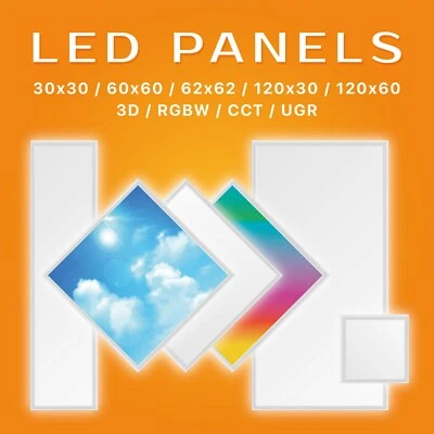 2 x LED Panel 62x62 4000K Deckenleuchten (1 St = 20,50 EUR) Rasterdecke 100 lm/W - Bild 1 von 4