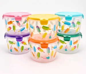 LocknLock Set of 6 Multi-Color Popsicle Canisters K92872 MULTI NEW - Picture 1 of 4