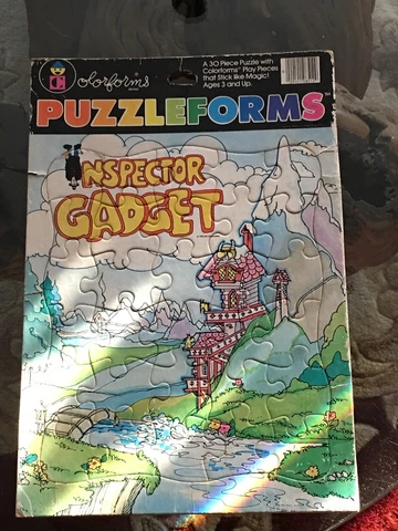 Vintage Inspector Gadget Colorforms Puzzleforms! 1983  Colorforms Rare Cover