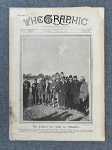 REVISTA VINTAGE THE GRAPHIC RENDER JURUSALEM U BOAT LAND GIRLS 23 MAR 1918 - Imagen 1 de 5