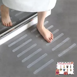 20PCs Bath Tub Shower Stickers Anti Slip Grip Strips Non-Slip Safety Floor Tread - Picture 1 of 35
