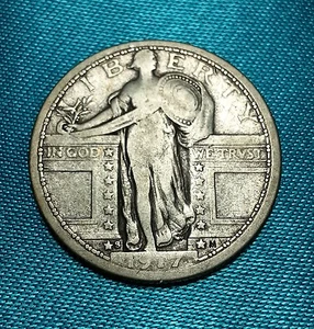 1917-S 25C Tipo 1 Quartiere Liberty in piedi - Foto 1 di 3