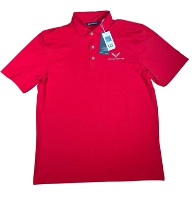 CUTTER & BUCK Men's Corvette Chevrolet Embroidered Polo Performance Shirt M NWT - Image 1 of 4