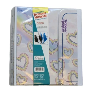 Trapper Keeper Designer Series Mead Notebook Binder 80s Retro Rainbow Hearts New - Picture 1 of 3