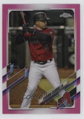 2021 Topps Chrome Pink Refractor Eduardo Escobar #73 - Image 1 of 2