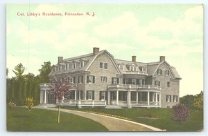 Postcard Col. Libbys Residence Princeton New Jersey - Picture 1 of 2