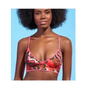 (TOP) Maaji Coral Lava Reversible Bikini Top. NWT. Size Medium. - Picture 1 of 11