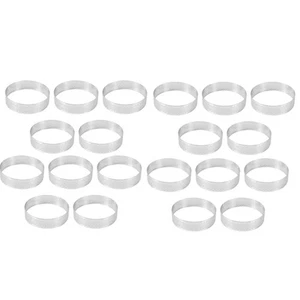 20 Anillos Circulares para Tarta de 8 cm con Agujeros de Acero Inoxidable p6505 - Imagen 1 de 10