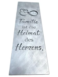 Gilde Wandrelief "Familie ist die Heimat des Herzens" antik silber - Bild 1 von 2