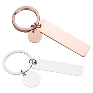 2 Pcs Heat Transfer Keychain Puppy Tags Metal Stamping Blanks - Bild 1 von 12